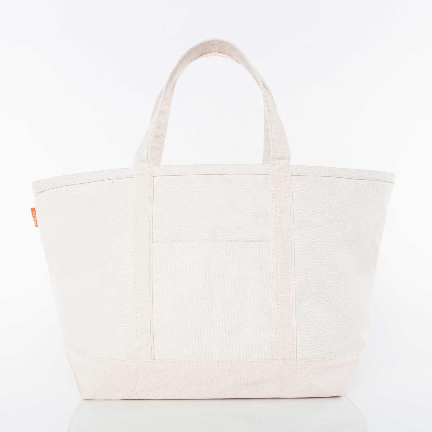 Large Canvas Zippered Tote Bag with Accent Colors.