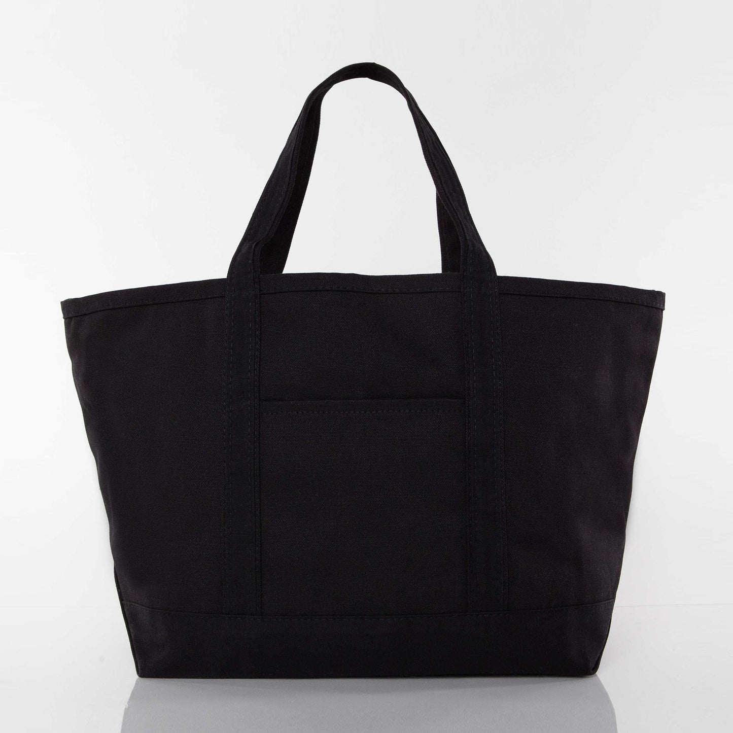 Large Canvas Zippered Tote Bag with Accent Colors.