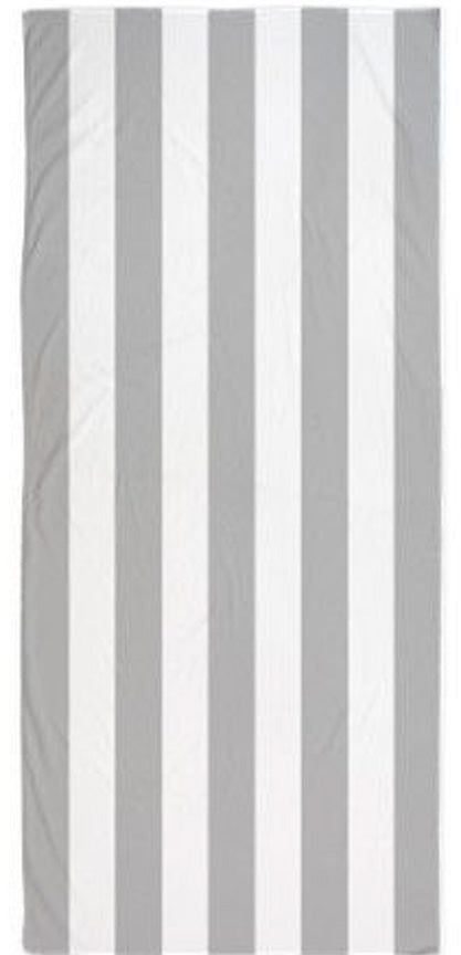 Cotton Velour Cabana Stripe Beach Towel 30" x 60"