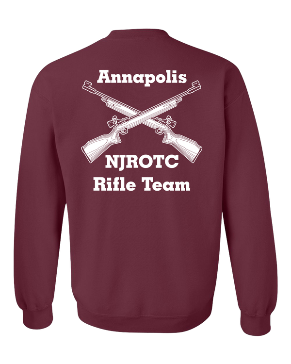 Annapolis HS JROTC Maroon Crewneck Sweatshirt, Rifle Team