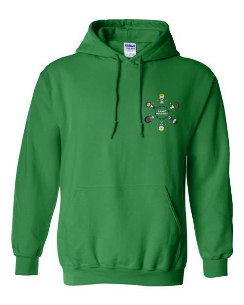 AAMC Pediatrics Children Around the World Embroidered Hoodie Sweatshirt, Irish Green