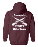 Annapolis HS JROTC Maroon Hooded Sweatshirt, Rifle Team