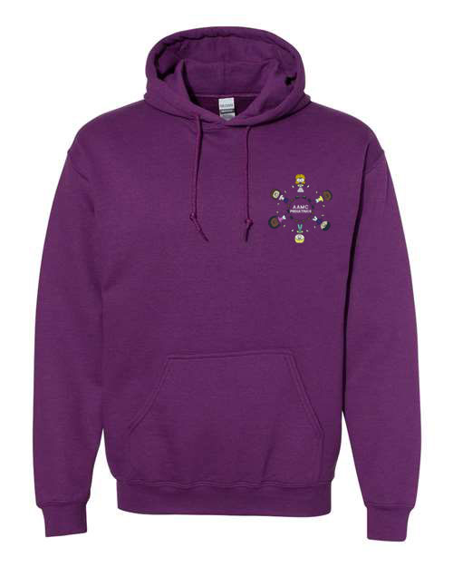 AAMC Pediatrics Children Around the World Embroidered Hoodie Sweatshirt, Purple