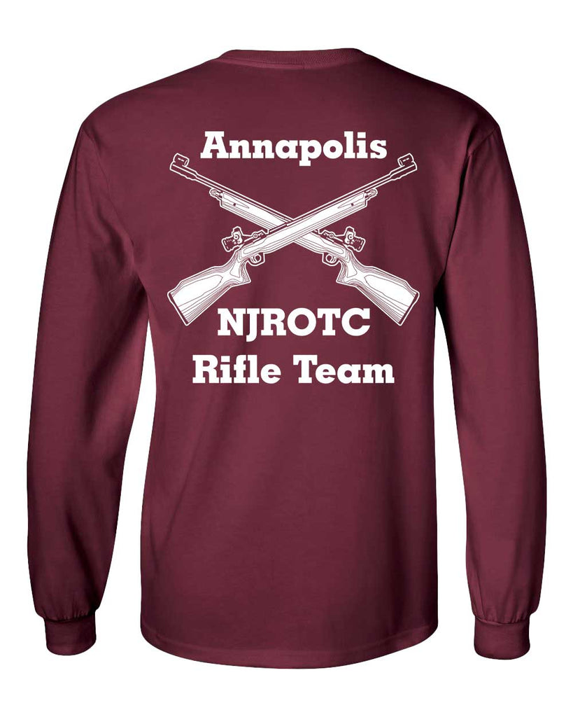 Annapolis HS JROTC Maroon Long Sleeve Shirt, Rifle Team