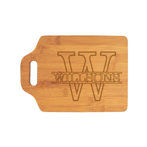 CHIC MONOGRAM CUTTING BOARD - Split Name