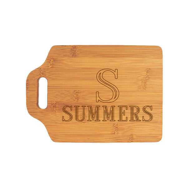 Chic Monogram Cutting Board - Single Initial - Name