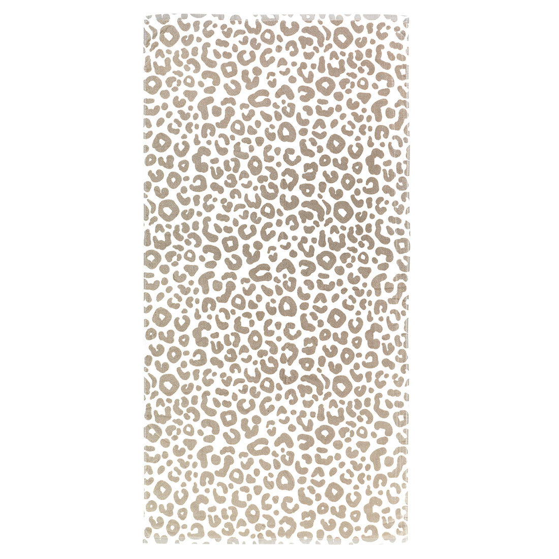 Cotton Velour Beach Towel in Natural Leopard