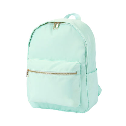 Mint Charlie backpack with front zipper pocket