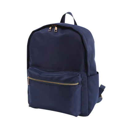 Navy Charlie backpack with front zipper pocket
