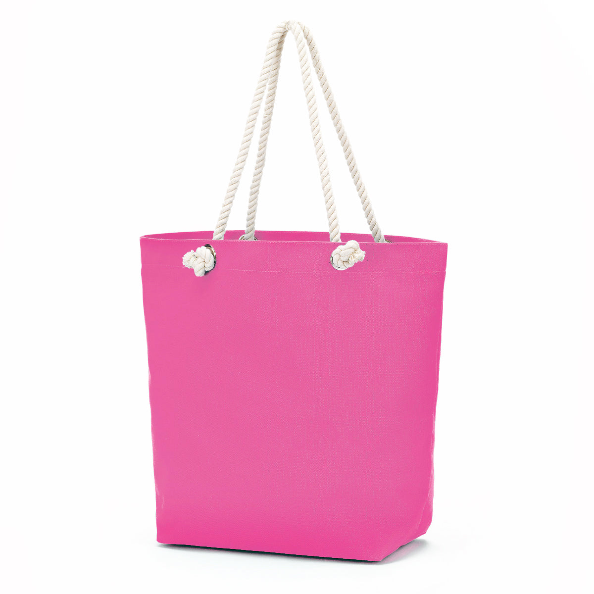 Castaway Tote with Rope Handles, Black, Hot Pink, Mint, or Navy