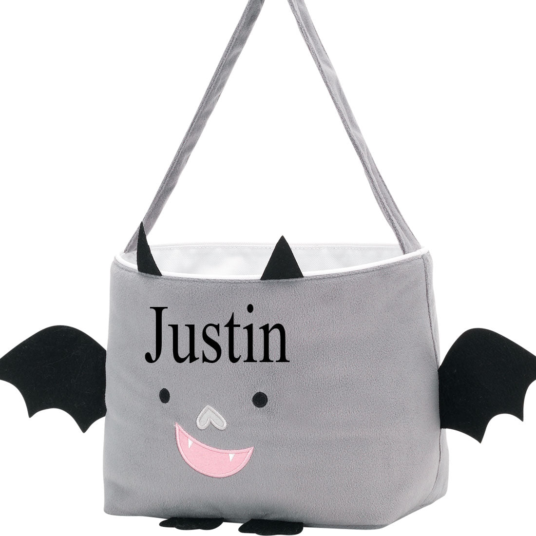 Plush Halloween Trick or Treat Bat Character Basket