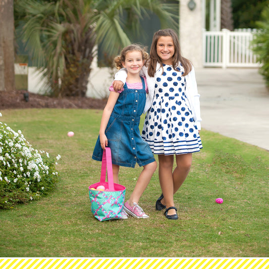 Easter Baskets in Checks & Stripes