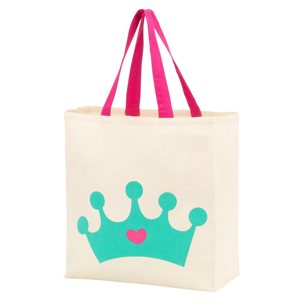 Halloween Trick or Treat Canvas Tote Bag, Crown, Pumpkin, Monster or Witch