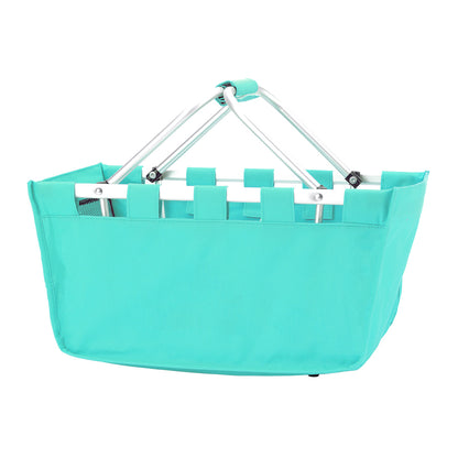 Mint market basket with folding handles