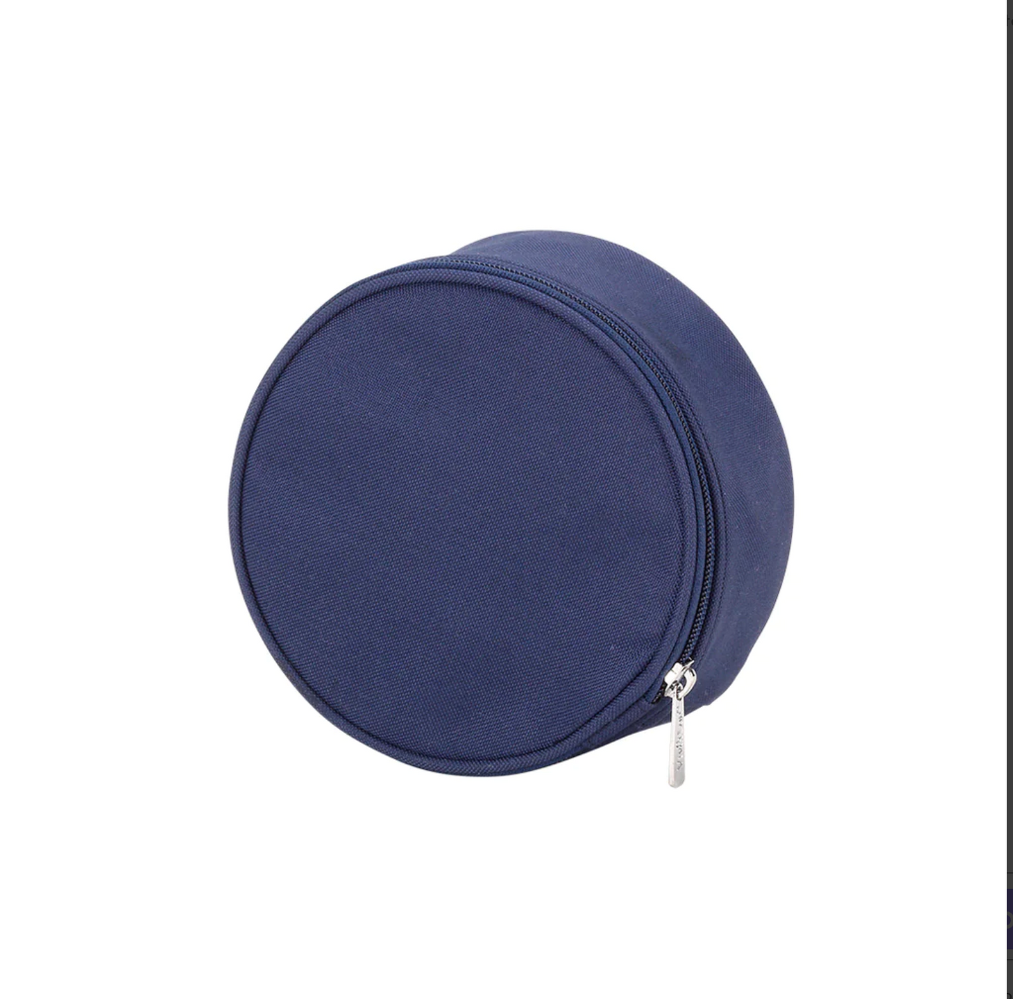 Round Travel Jewelry Case with 8 Interior Pockets