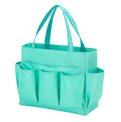 Mint carryall tote with exterior pockets