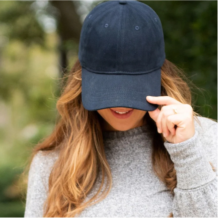 Heavy Cotton Cap in Grey or Navy