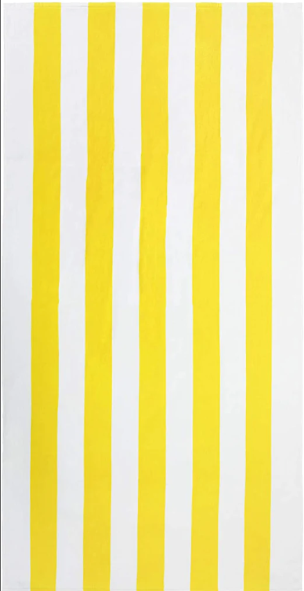 Cotton Velour Cabana Stripe Beach Towel 30" x 60"