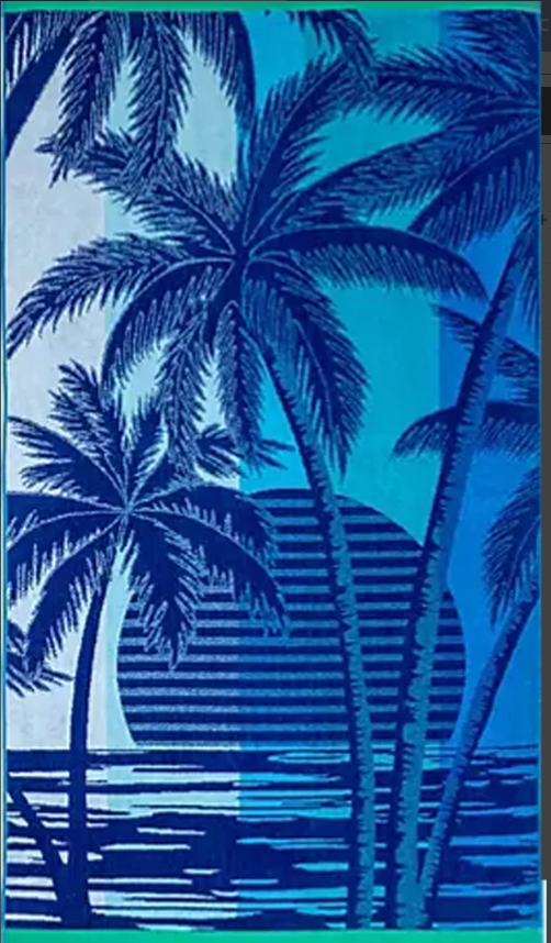 Oversized 40 x 72 in. Cotton Plush Beach Towel
