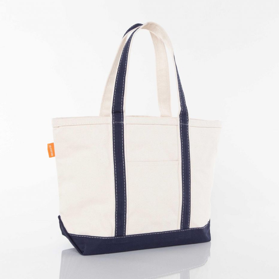 Medium Canvas Zippered Tote Bag, 12 Colors Available