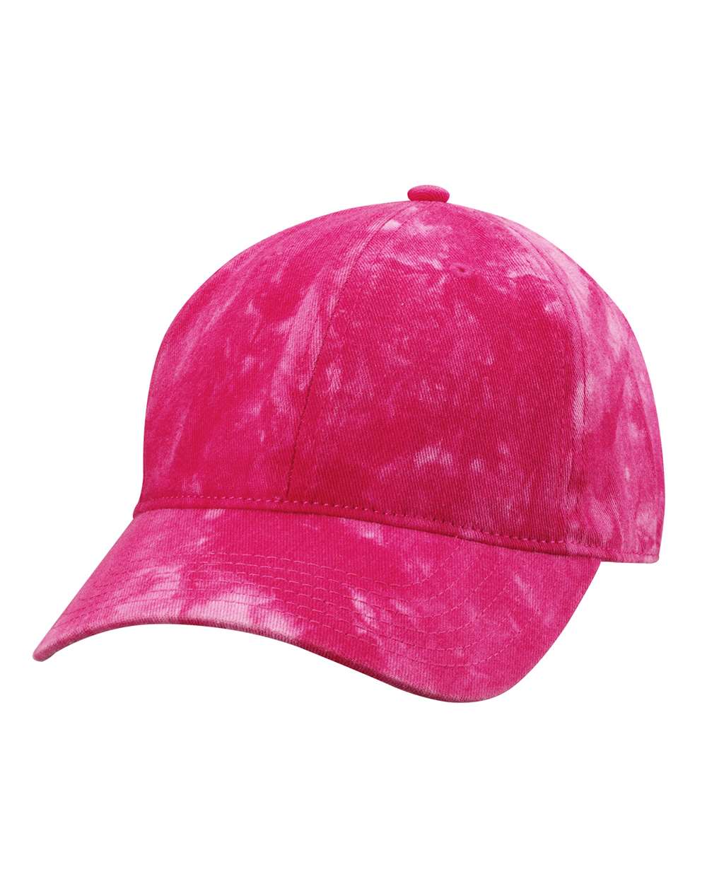 Sportsman Tie Dyed Unstructured Baseball Hat in Dark Pink