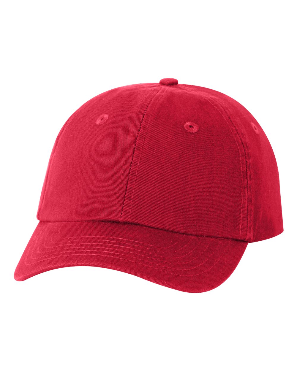 Valucap Small Fit Bio-Washed Dad Cap in Red