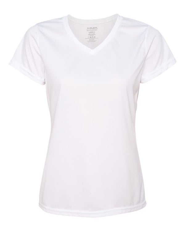 Augusta Sportswear Women's Nexgen Wicking V-Neck T-Shirt in White, Large