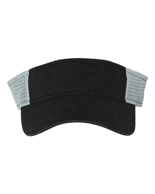 Sportsman Pigment-Dyed Trucker Visor in Black-Stone